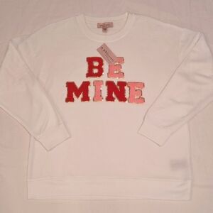 New Philosophy White Red Pink 'BE MINE' Design Sweatshort Size PXL